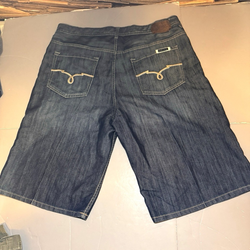Ecko Unlimited Jeans Baggy Fit Denim Shorts Mens 40 14 Jorts Bermuda Y2k Vtg